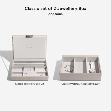 Набір скриньок для ювелірних прикрас Stackers Classic Medium Set of 2 (Taupe)