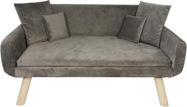 Крісло-лежанка для собак та котів Retro-Tiersofa Velvet з подушкою, розмір 2, бежевий