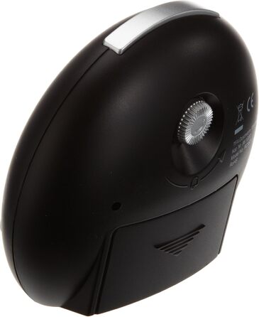 TFA Dostmann Analog Radio Alarm Clock, 98.1037, with alarm function, luminous hands, black, L 110 x W 48 x H 101 mm