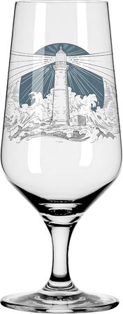 Пивний келих RITZENHOFF Brauchzeit 374 мл, 2 шт. (Краб, Маяк, Хвилі) – Німецька якість