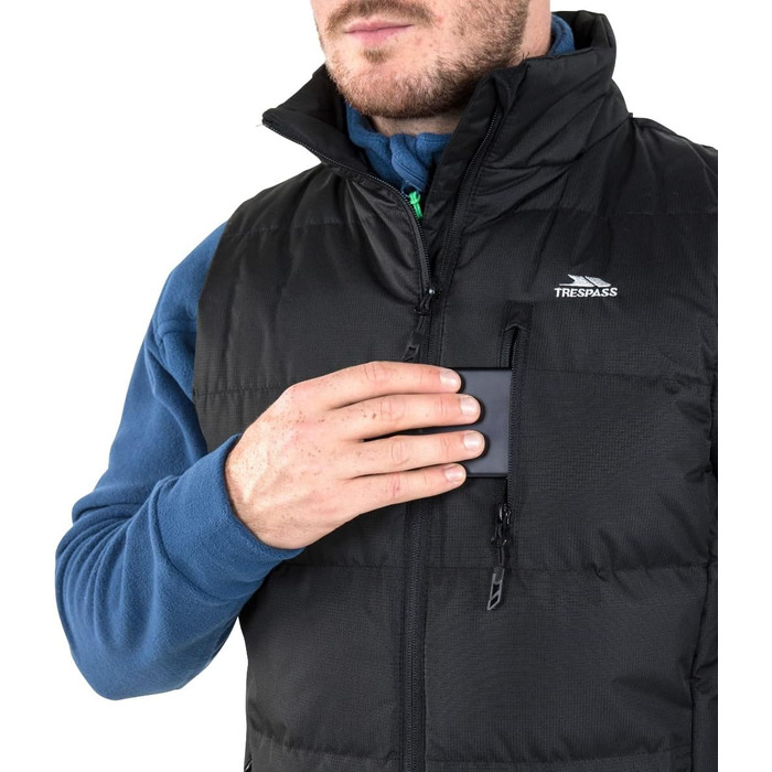 Чоловіча жилетка Trespass Casp, посилена, тепла, сіра (fint), чорна (5XL)