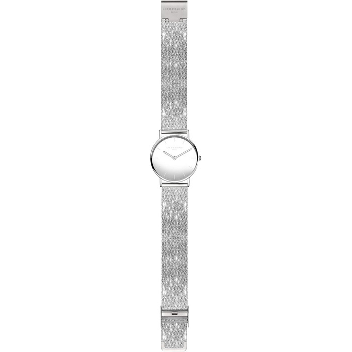Жіночий наручний годинник Liebeskind LT-0219-MQ у кольорах рожеве золото та срібло з блискучим плетінням (Glitter Mesh)
