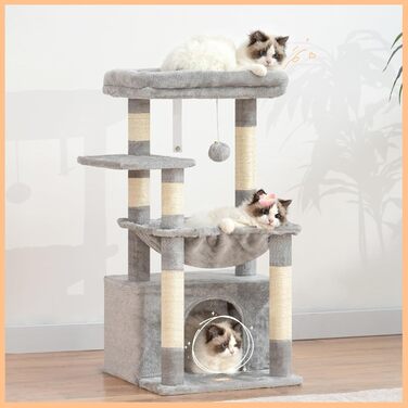 Котячий будиночок Heybly Kratzbaum HCT008SW: великий, з м'яким кошиком та місцем для сну
