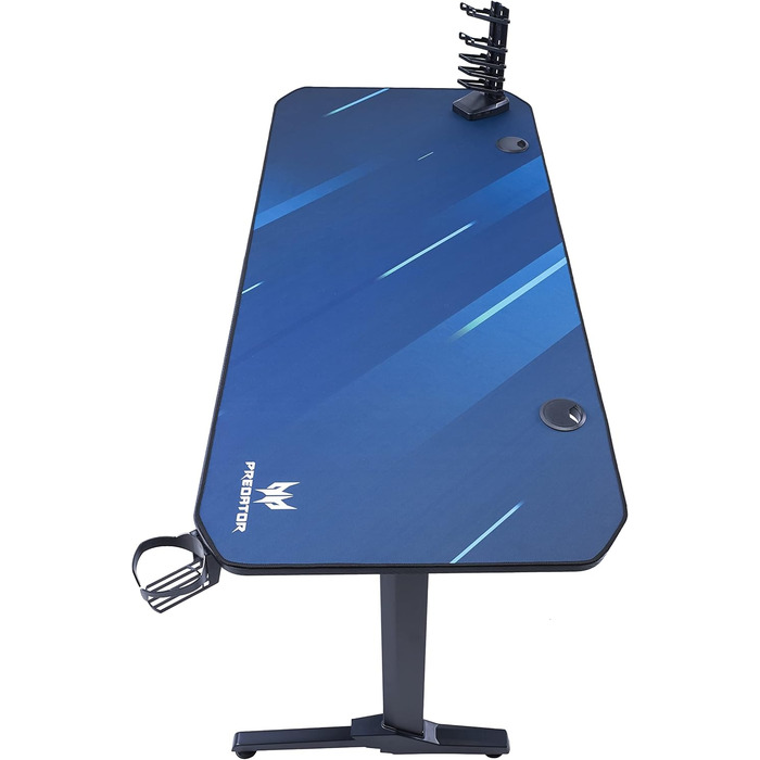Ігровий стіл Acer Predator 140x60 см з килимком, підставкою для геймпадів, кабель-менеджментом, тримачем для навушників і напоїв
