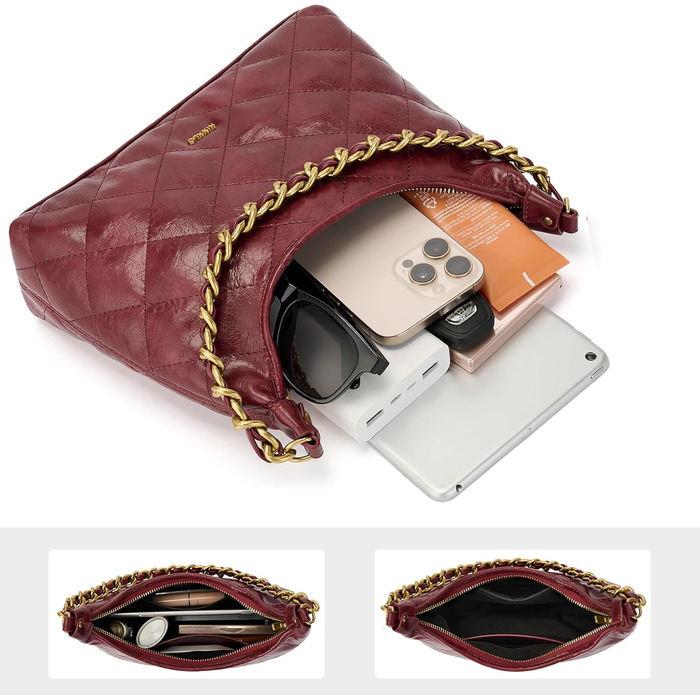 Сумка жіноча через плече крос-боді, PU шкіра, Burgundy Red. Міні-сумка Hobo ретро стилю для побачень, вечірок, прогулянок