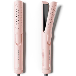 Wavytalk Airstyler: 2-в-1 випрямляч та локонова зачіска з охолодженням 360°, рожевий, нагрівання за 30 секунд