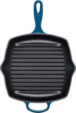 Чавунна гриль-сковорода Le Creuset Signature, квадратна, 26 см, для всіх типів плит, індукція, 2,86 кг, Deep Teal