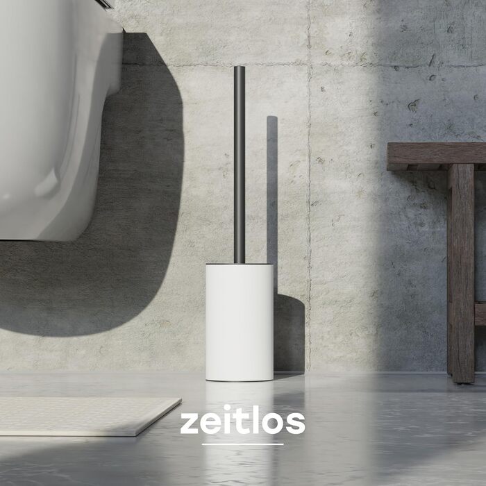 Силіконова щітка для унітазу SAVEGA з нержавіючої сталі з підставкою - гігієнічна щітка з бризковим захистом