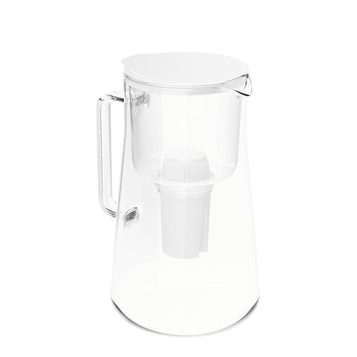 Скляний фільтр-глечик Aquafloow ClassGlass White + 11 фільтрів Class