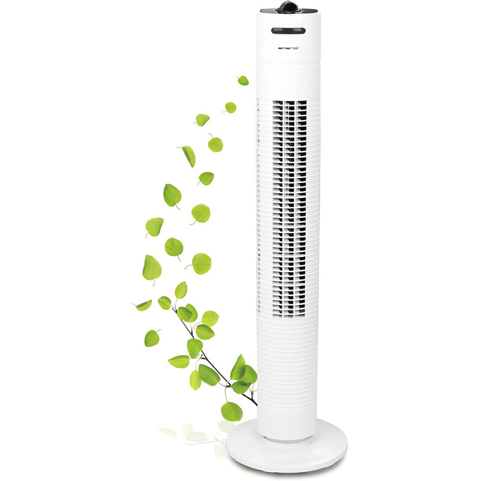 Вентилятор Emerio Tower TFN-123006: 35 Вт, 3 швидкості, таймер, осциляція, білий