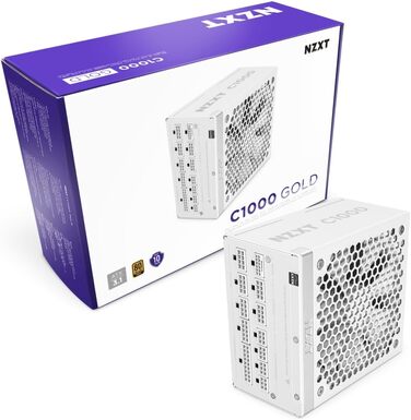 Блок живлення NZXT C850 Gold ATX 3.1, 1000W, 80 Plus Gold, повністю модульний, білий