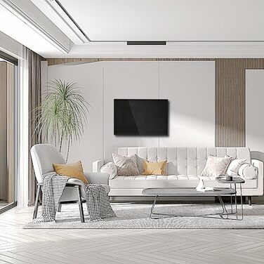 Інфрачервовий обігрівач Hocosyme зі скляною панеллю 600W з Wi-Fi керуванням (Tuya Smart), 100x60 см, з захистом від перегріву, чорний, сертифікат TÜV