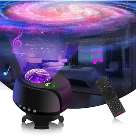 Galaxy Projector with Nebula & Galaxy Effects - LED Star Night Light - Black