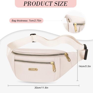 Гірчатка поясна водонепроникна для жінок та чоловіків, сумка через плече, поясна сумка, біла