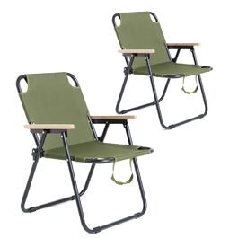 Крісло кемпінгове складне, стілець для риболовлі, камуфляж, 225 кг, Oxford, для саду, пікніка, подорожей (Зелений)