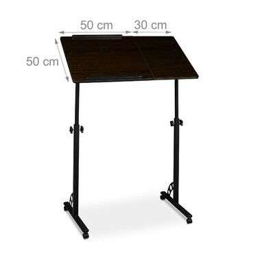 Relaxdays Large Adjustable Height Laptop Table