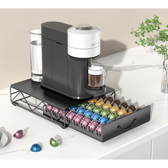 Тримач для капсул кави Nespresso Vertuo та Dolce Gusto на 50 капсул, металевий, для Nespresso машина (Vertuo 40)