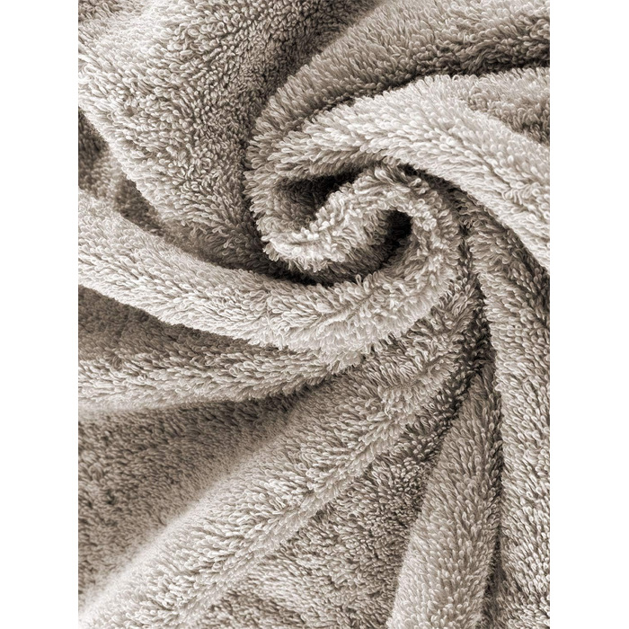 Herzbach Home Sauna Towel 80 x 200 cm 2-Pack – 100% Cotton – Soft & Absorbent – Extra Large & Long (Sand Grey)