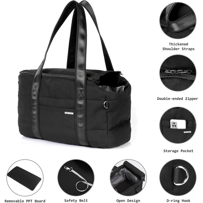 Сумка-переноска для собак, сумка для подорожей з собакою, регульований поводок, м'яка переноска для маленьких собак та домашніх тварин, сумка для покупок на вулиці