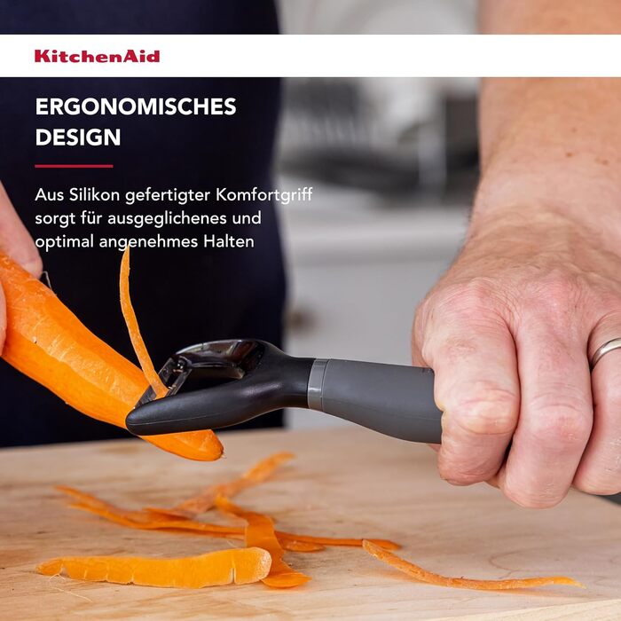 Пресу для часнику KitchenAid Softgrip - сірий колір вугілля (Y Peeler)