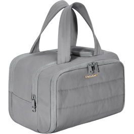 BAGSMART Косметичка для подорожей, сіра - велика, легка, органайзер для косметики та аксесуарів
