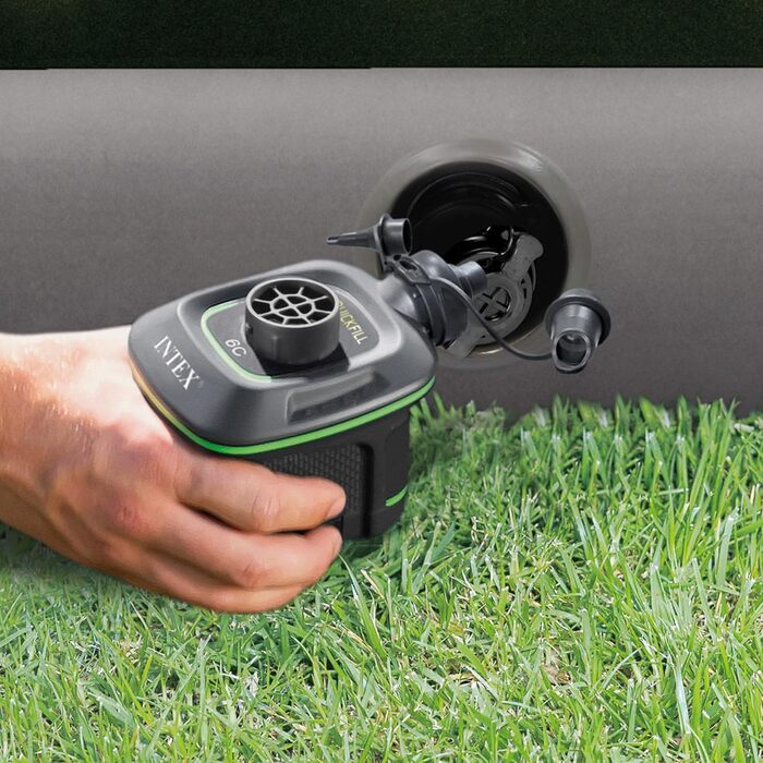 Надувний матрац Twin DURA-Beam Prestige з акумуляторним насосом