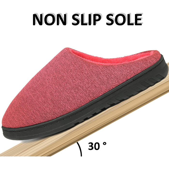 Тапочки зимові для дому жіночі/чоловічі, тепла піна пам'яті, бавовна, рожевий (36/37 EU)