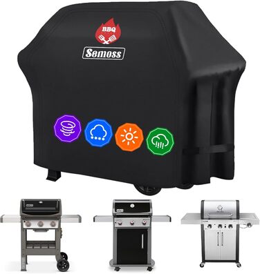 Водонепроникний чохол для гриля Semoss 132 см, захисний чохол для Weber Spirit E310/E315/E330, міцна покривало для гриля, 132x66x109 см
