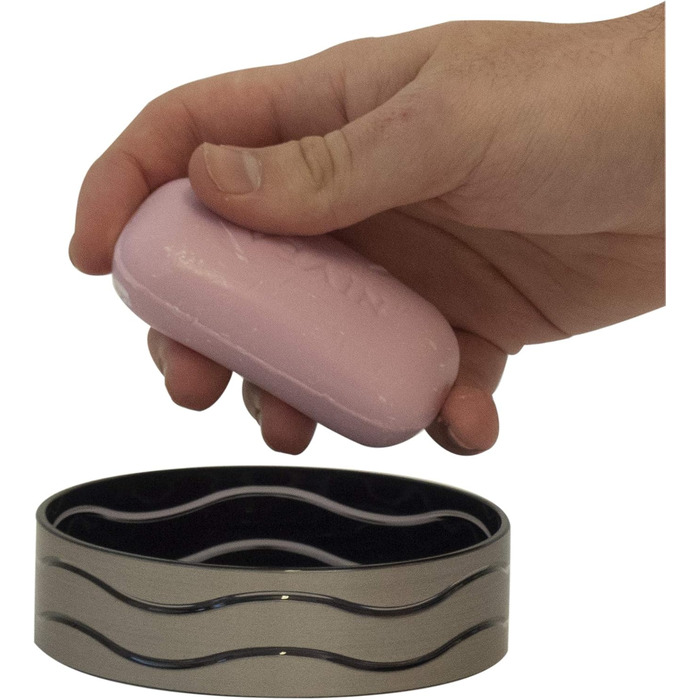 Миска для мила Kela Muna з пластику, антрацит, 11x11x3 см, 22830