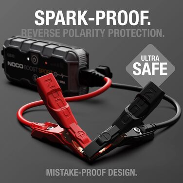 Портативний пусковий пристрій NOCO Boost GB20: Powerbank 500A для автомобілів до 4.0L – 12V літієвий стартер з кабелями