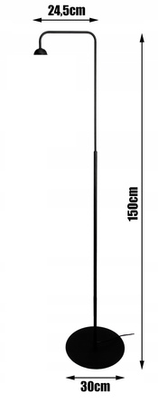 Підлогова LED-лампа LED-ONE у стилі лофт, патрон E27, 30 Вт, бежевий та чорний кольори