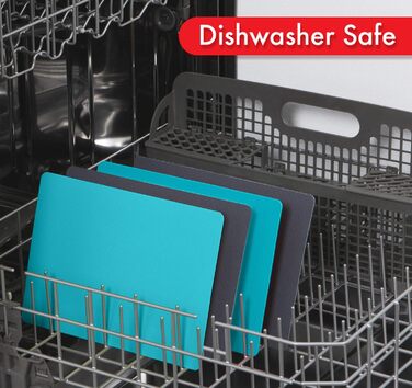 Набір килимків для обрізки Dexas, 4 шт., 14x20 см, антиковзкі, для кухні (сірий, червоний, білий, зелений)