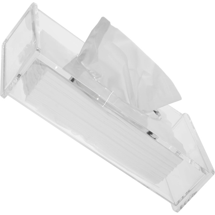 Fantasia 1222 Cosmetic Tissue Box, Acrylic, Empty, Flip-Top Lid, Dimensions: 26 x 13.5 x 5.5 cm