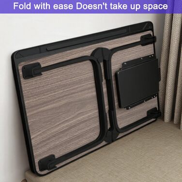 Стіл-підставка для ноутбука в ліжко, для роботи та відпочинку, 60x40 см, коричневий