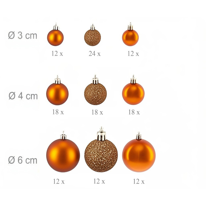 Relaxdays Set of 138 Christmas Baubles