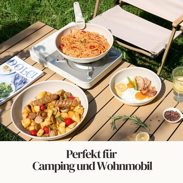 Redchef Ceramic Nonstick Pan Set - 6 Piece Induction Cookware Set (20, 24, 28cm) - PFOA, PTFE, PFAS Free