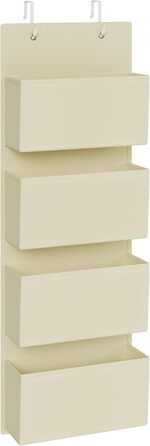 Організатор для шафи SONGMICS з 4 кишенями, настінний, для зберігання, на двері, спальня, вітальня, 2 x 33,5 x 00 см, RDH04G (1, Бежевий)