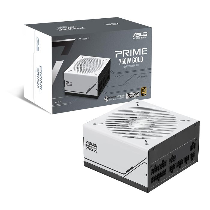 Блок живлення ASUS Prime 750W Gold, ATX, 80 PLUS Gold, білий