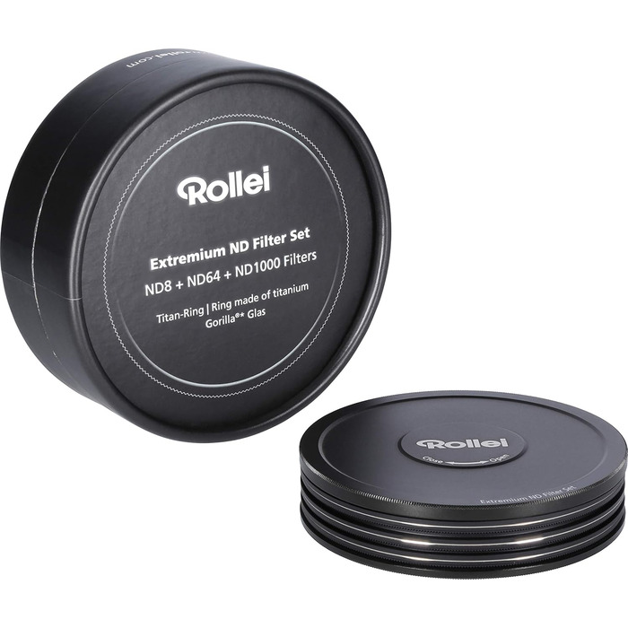 Фільтри Rollei F:X Pro ND (ND 8, ND 64, ND1000) - набір з 3 фільтрів нейтральної щільності (112 мм), розмір: 58 мм