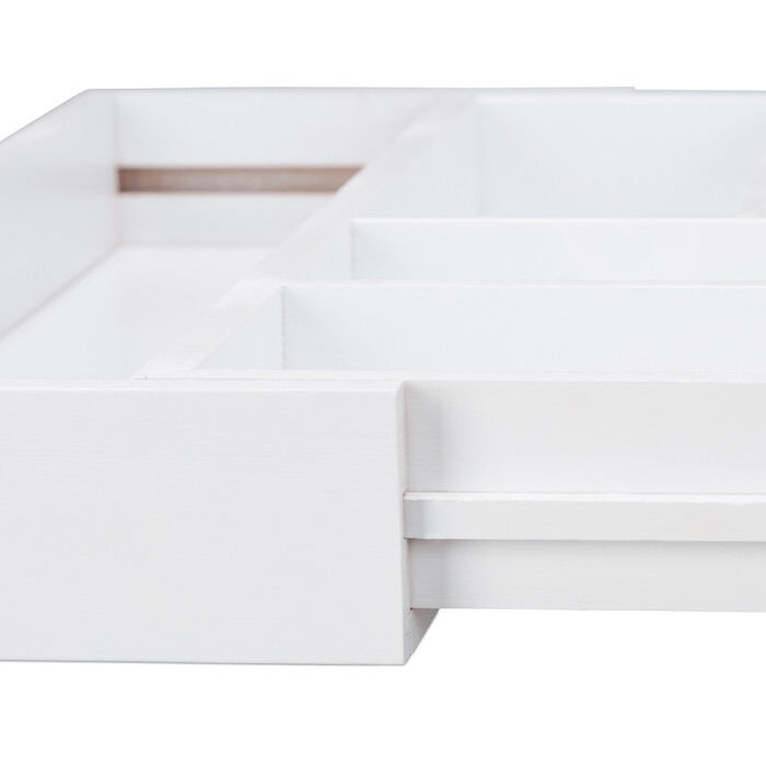 Relaxdays Cutlery Insert Bamboo White