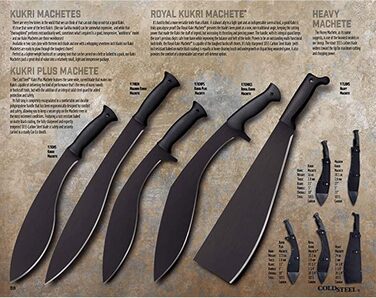 Мачете Cold Steel Kukri Plus із загартованої сталі для туризму та виживання
