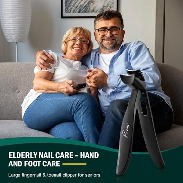 Кусачки для нігтів FVION для товстих нігтів, прецизійні кусачки для нігтів для чоловіків та жінок (чорний)