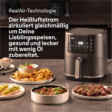 Фритюрниця електрична Braun MultiFry 3 HF 3030, 4.3 л, 1500 Вт, сенсорне управління, 8 програм, чорна