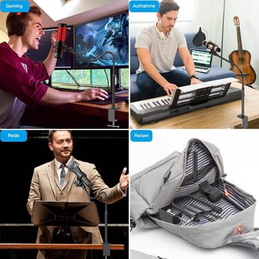 Кріплення для мікрофону Zealsound Hy20-19: регульований штатив-ластик з кріпленням, адаптер 3/8' - 5/8', для Blue Snowball, Ice, Spark, SoloCast