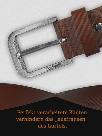 Чоловічий шкіряний ремінь преміум-класу Carbon - Made in Germany з подарунковою коробкою. Ширина 40 мм, розмір пояса 95 см, колір: Cognac (коньячний), Brown (коричневий)
