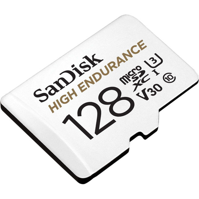 Карта пам'яті SanDisk High Endurance microSDXC 128GB з адаптером для відеореєстраторів та камер спостереження
