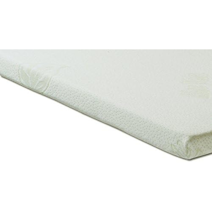 ELONEO Mattress Topper Replacement Cover with Zipper, Aloe Vera Cover Suitable for all 7 cm Mattress Toppers, hypoallergenic, skin-friendly & washable, White (100 x 200 cm)