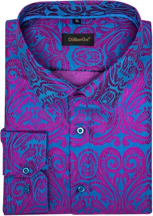 Чоловіча краватка DiBanGu з шовку, комплект з нагрудною хустиною та краватками, для весілля, формальний стиль, універсальний розмір (XXL, блакитний та рожевий)