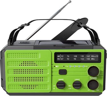Радіо з ручним приводом Solar Kurbelradio - аварійне радіо з сонячною панеллю, ліхтарик, USB-зарядка, SOS, для кемпінгу та виживання