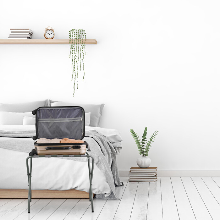 Relaxdays Folding Luggage Rack made of Metal